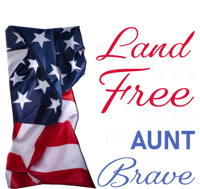 Land Of The Free Because My Aunt Is Brave Gift Veterans Day Cute Gift T-Shirt