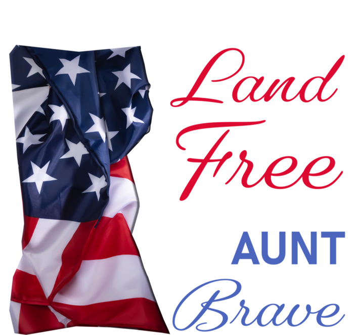 Land Of The Free Because My Aunt Is Brave Gift Veterans Day Cute Gift T-Shirt