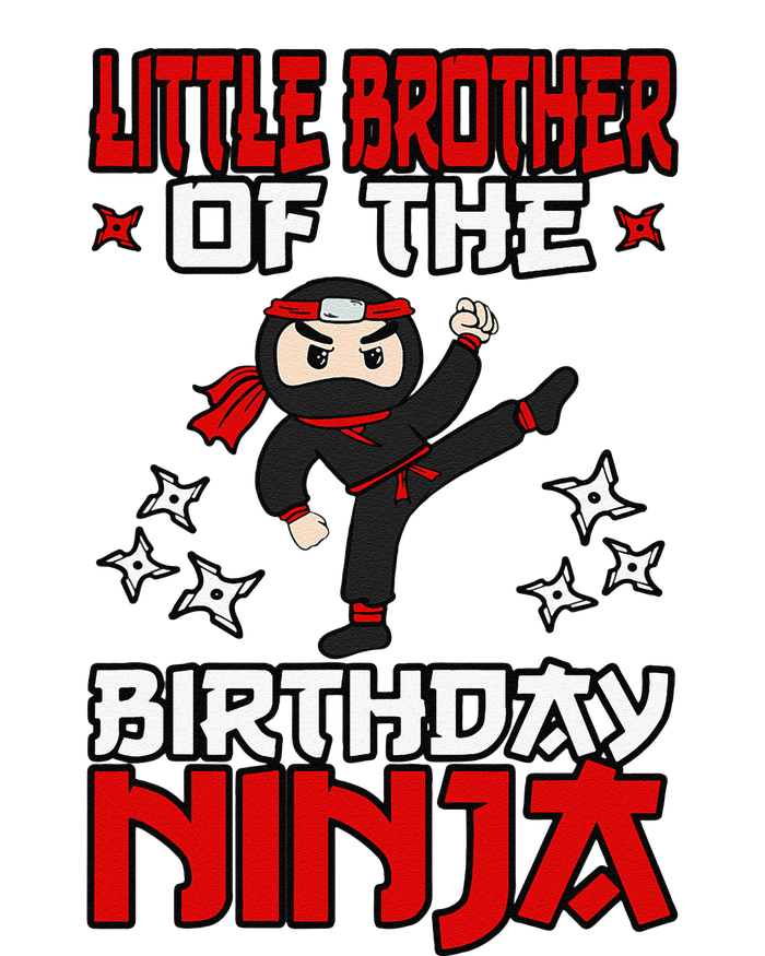 Little Brother Of The Birthday Ninja Shinobi Themed BDay Cooling Performance Long Sleeve Crew