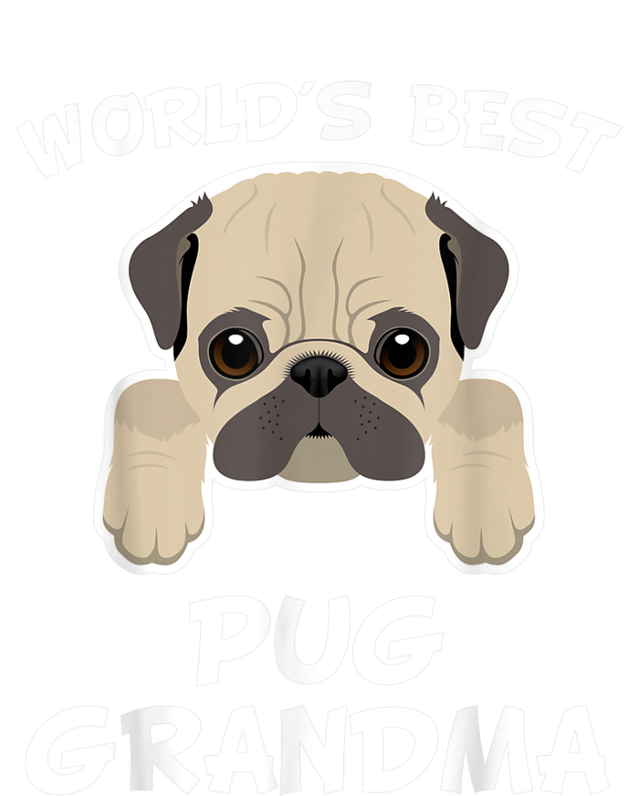 World's Best Pug Grandma Dog Granddog Kids Long Sleeve Shirt