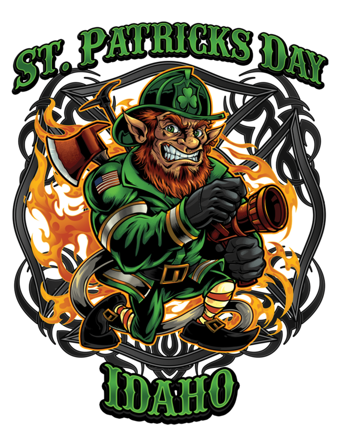 St Patrick's Day Idaho Irish American Heritage Firefighter Great Gift T-Shirt