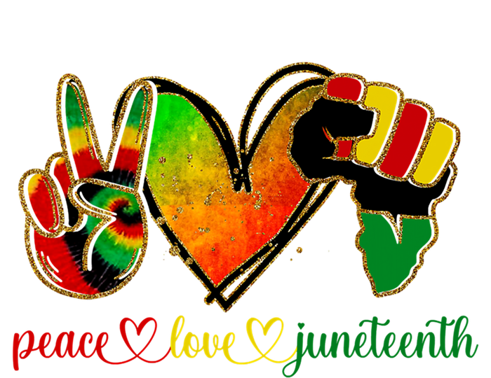 Peace Love Juneteenth Black Pride Freedom Gift Women's T-Shirt