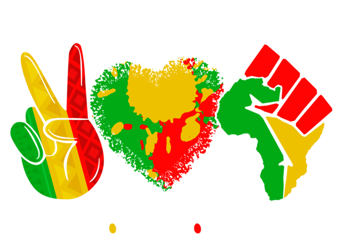 Peace Love Juneteenth Funny Black History Month Graphic Funny Gift T-Shirt