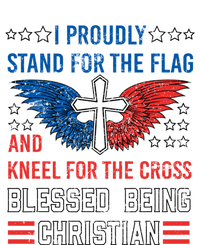 I Proudly Stand For The Flag And Kneel For The Cross Usa Funny Gift Valucap Bio-Washed Visor