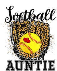 Softball Auntie Leopard Game Day Aunt Mother Ladies PosiCharge Competitor Racerback Tank