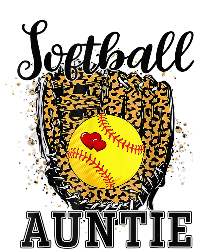 Softball Auntie Leopard Game Day Aunt Mother Ladies PosiCharge Competitor Racerback Tank