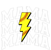 softball Mama Distressed Lightning Bolt Mom T-Shirt