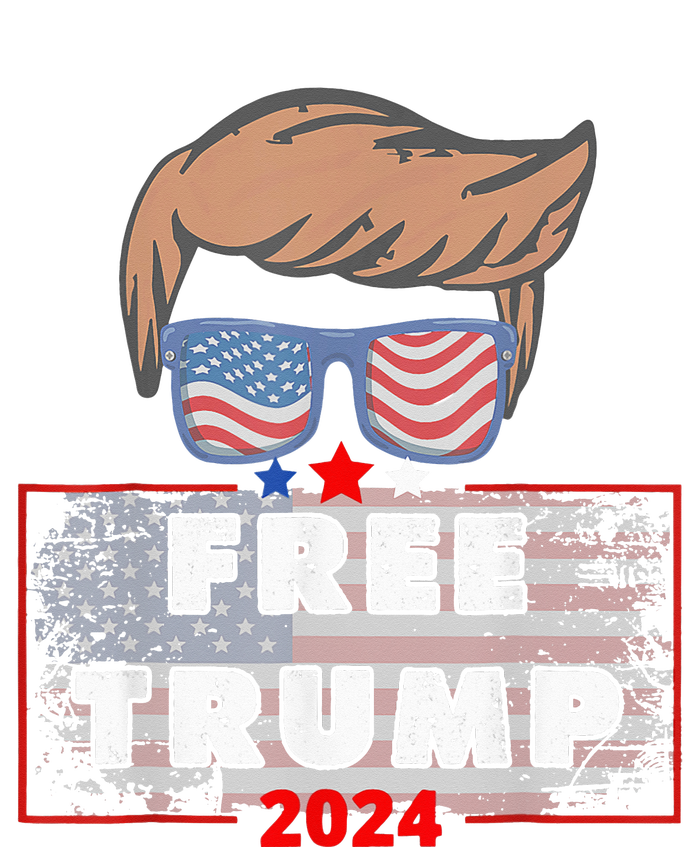 Free Donald Trump Republican Support Pro Trump American Flag Bumper Sticker