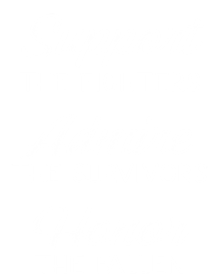 Support The Fighters Admire The Survivors Honor The Fallen Great Gift Full-Length Apron With Pockets