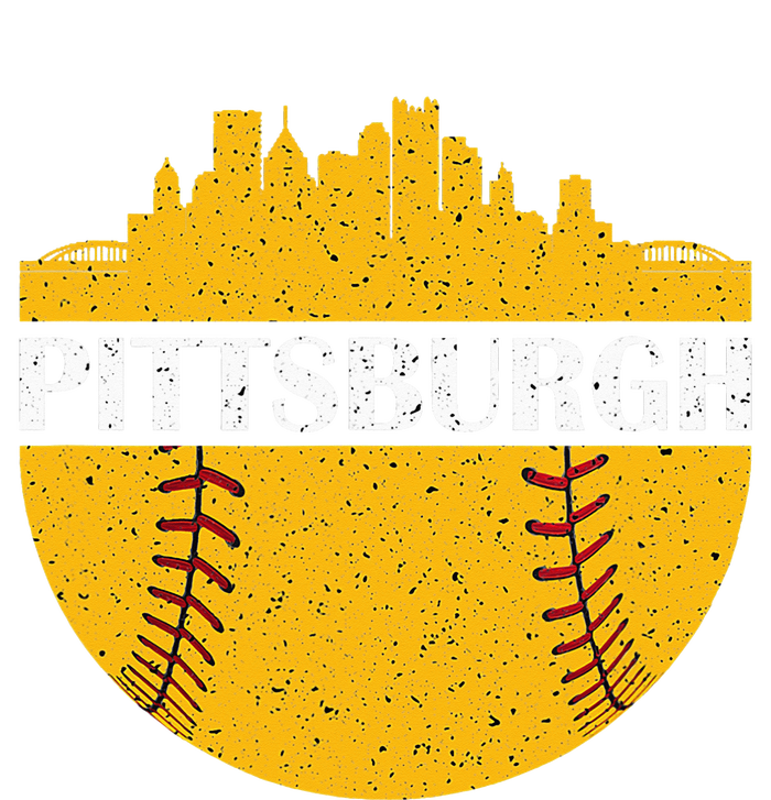 Pittsburgh Baseball Cityscape Distressed Novelty Pirate T-Shirt