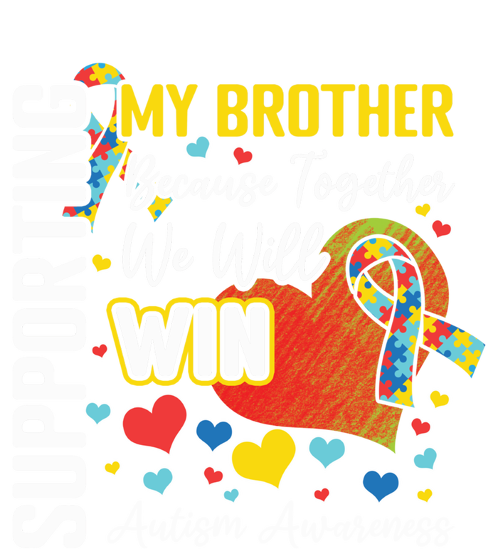 Supporting My Brother Colorful Puzzle Autism Awareness Gift Kids Hoodie