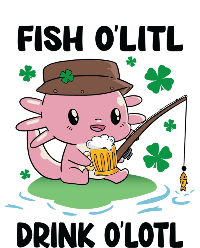 St Patricks Fish O'litl O'lotl Axolotl Fishing Funny Cute Gift T-Shirt