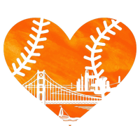 US State San Francisco Baseball Vintage Heart T-Shirt