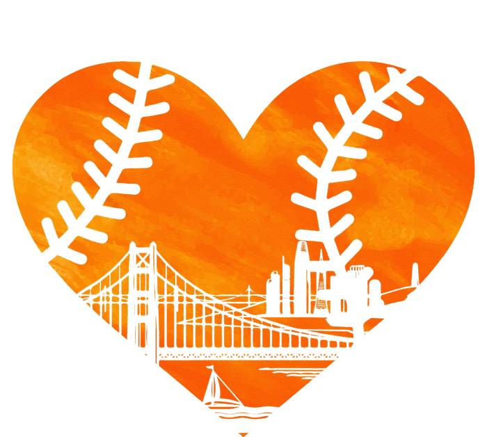 US State San Francisco Baseball Vintage Heart T-Shirt