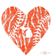 Vintage Detroit Baseball Heart with Tiger Stripes T-Shirt