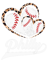 Vintage Philly Baseball Leopard Heart Baseball Fans T-Shirt