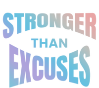 Stronger Than Excuses Motivating Graphic Quote Paint 2 Gift Women's Racerback Tank