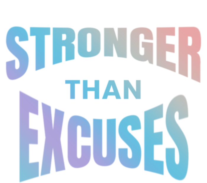 Stronger Than Excuses Motivating Graphic Quote Paint 2 Gift Women's Racerback Tank