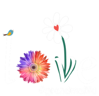 Love #Grandmalife Cute Watercolor Flower Bird Mother's Day Funny Gift T-Shirt