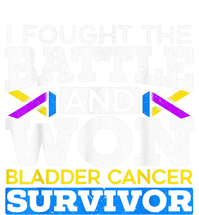 I Fought The Battle And Won Bladder Cancer Survivor Tall Long Sleeve T-Shirt