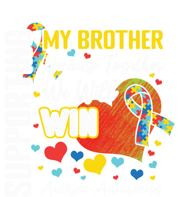 Supporting My Brother Colorful Puzzle Autism Awareness Gift T-Shirt