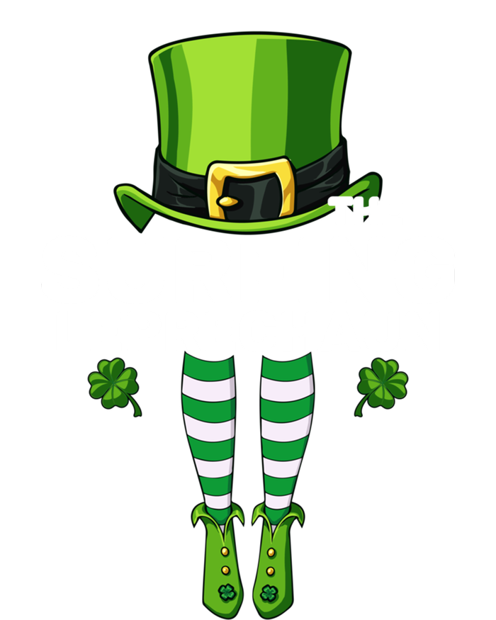 Surfing Leprechaun Costume Gift Matching Family Gift Sustainable Knit Beanie