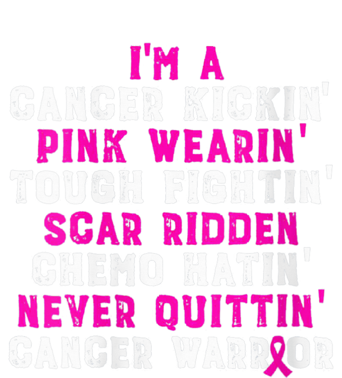 Wo I'm A Cancer Kickin' Pink Wearin' Tough Fightin' Toddler Long Sleeve Shirt