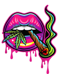 Teeth Marijuana Leaf 420 Lips Sexy Smoker Blunt Weed Kids Tie-Dye T-Shirt