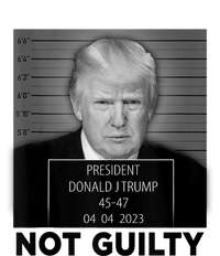 Trump Mugshot Not Guilty 45 47 President Trump Arrest Funny Large Microfiber Waffle Golf Towel