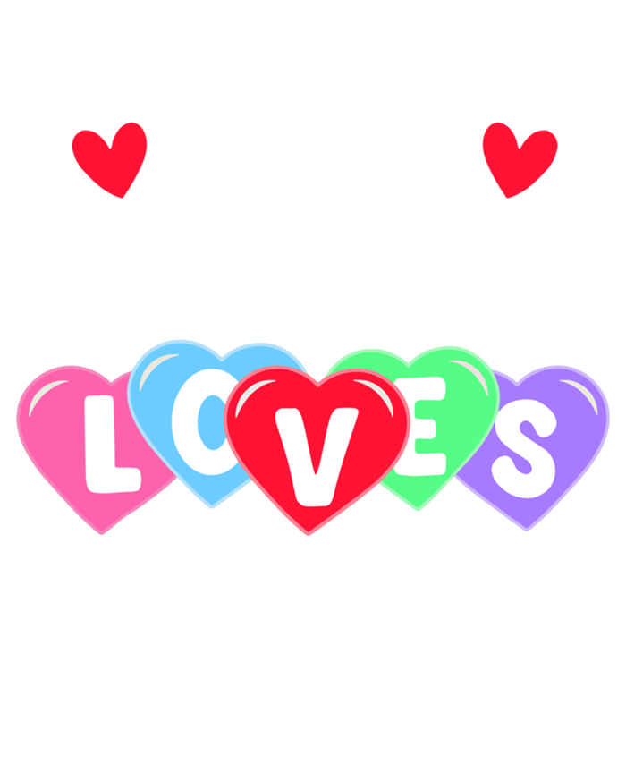 This Principal Loves Her School Gift Funny Valentine's Day Cute Gift Striped Beanie with Solid Band