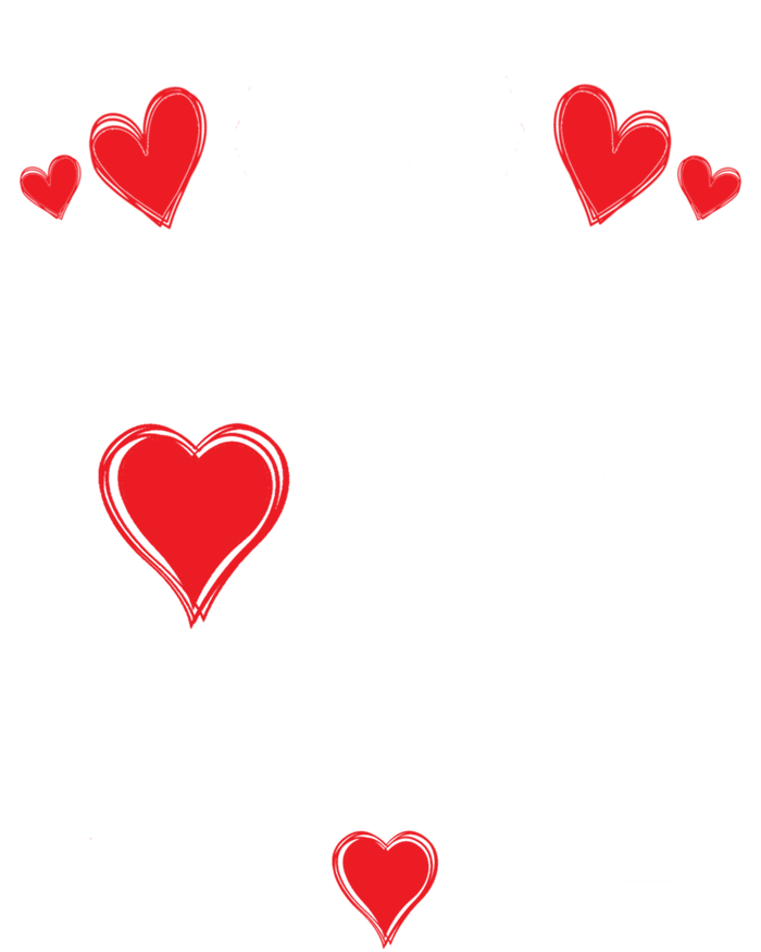 This Principal Loves Her School Valentines Day Class Hearts Gift Striped Beanie with Solid Band