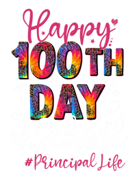 Tie Dye Leopard Happy 100th Day Of School Principal Life Gift T-Shirt