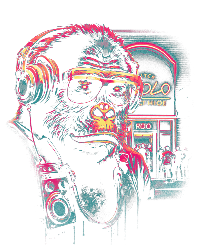 Neon Gorilla Kids Hoodie