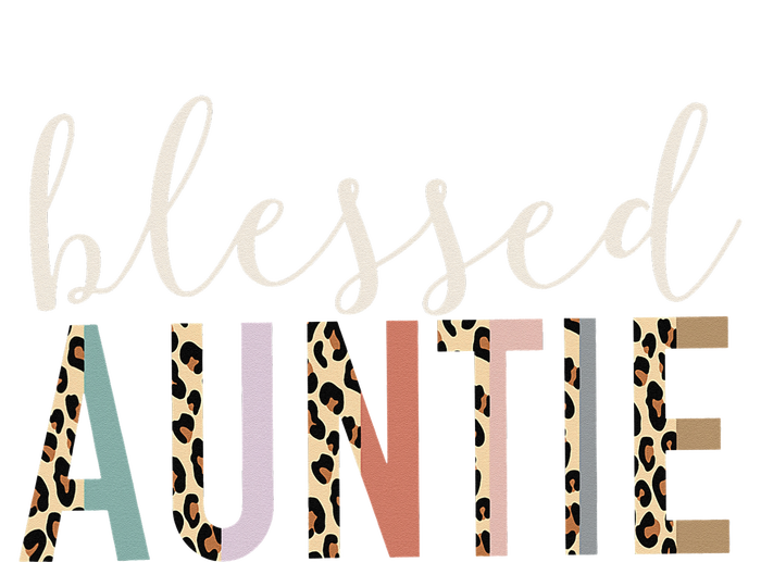 Blessed Auntie Aunt Cute Leopard Print T-Shirt