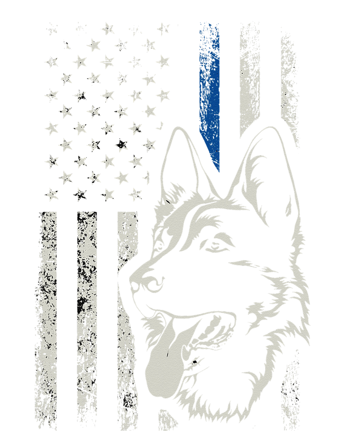 Patriotic German Shepherd K9 Unit Thin Blue Line Police Gift T-Shirt