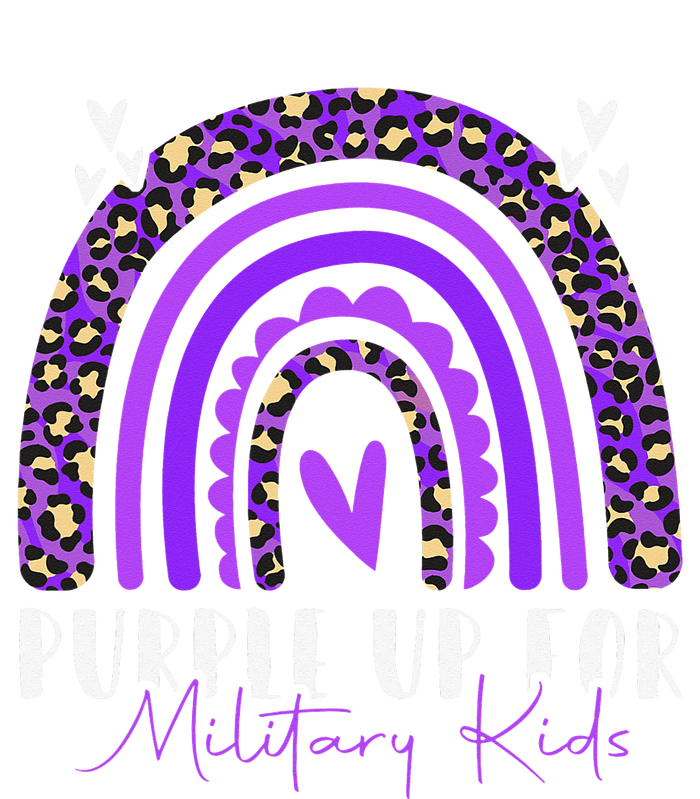 Purple Up For Military Rainbow Military Child Month Tie-Dye T-Shirt