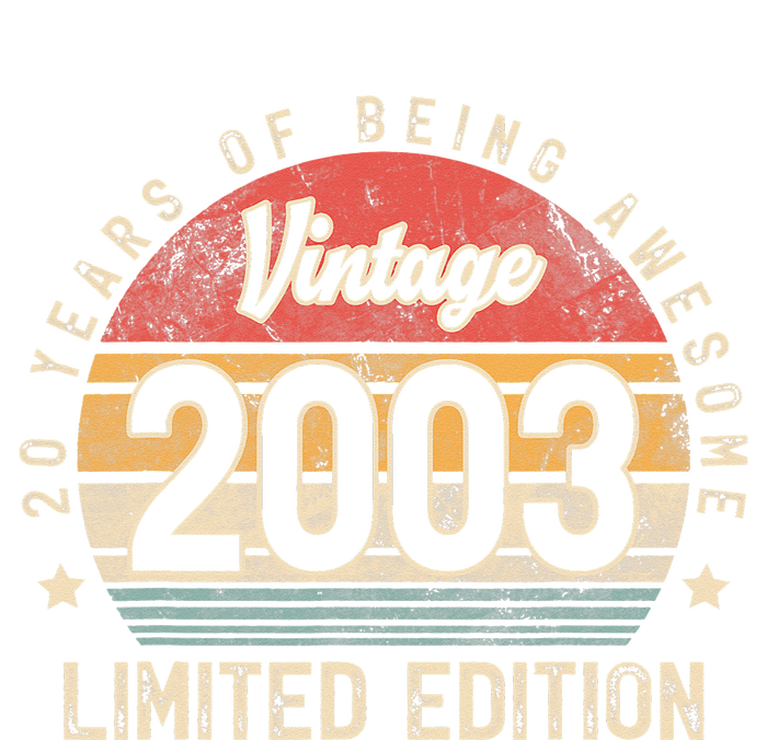 Vintage 2003 20 Years Of Being Awesome Women's Crop Top Tee