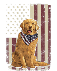 Golden Retriever American Flag Bandana 4th Of July Button