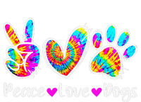 Cute Peace Love Dogs Tie Dye Dog Paw Dog Mom Mothers Day Poster