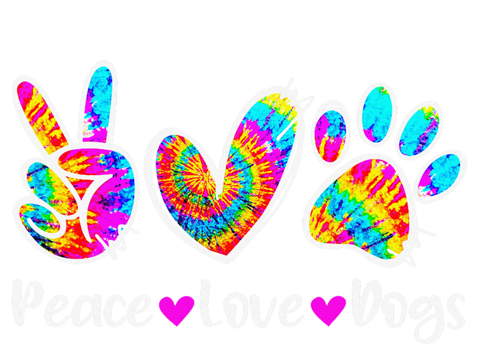 Cute Peace Love Dogs Tie Dye Dog Paw Dog Mom Mothers Day Poster