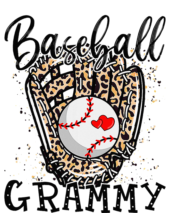 Baseball Grammy Leopard Game Day Baseball Lover Mothers Day T-Shirt