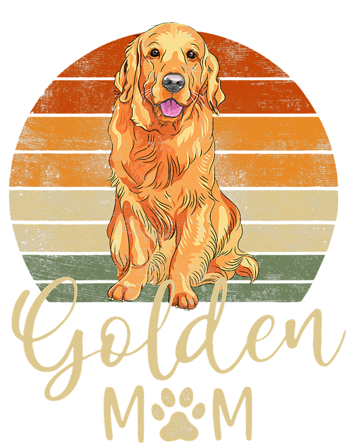 Golden Mom Retro Sunset Golden Retriever Lover Gift Dog Mama T-Shirt