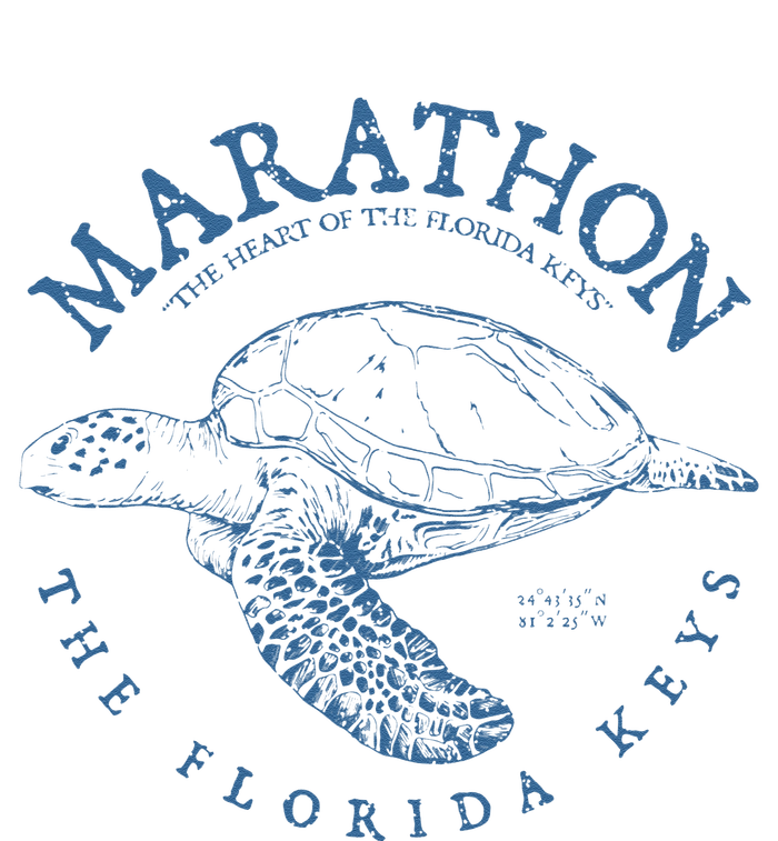 Marathon Turtle Florida Keys Scuba Fishing Diving Tee Cooling Performance Crew T-Shirt