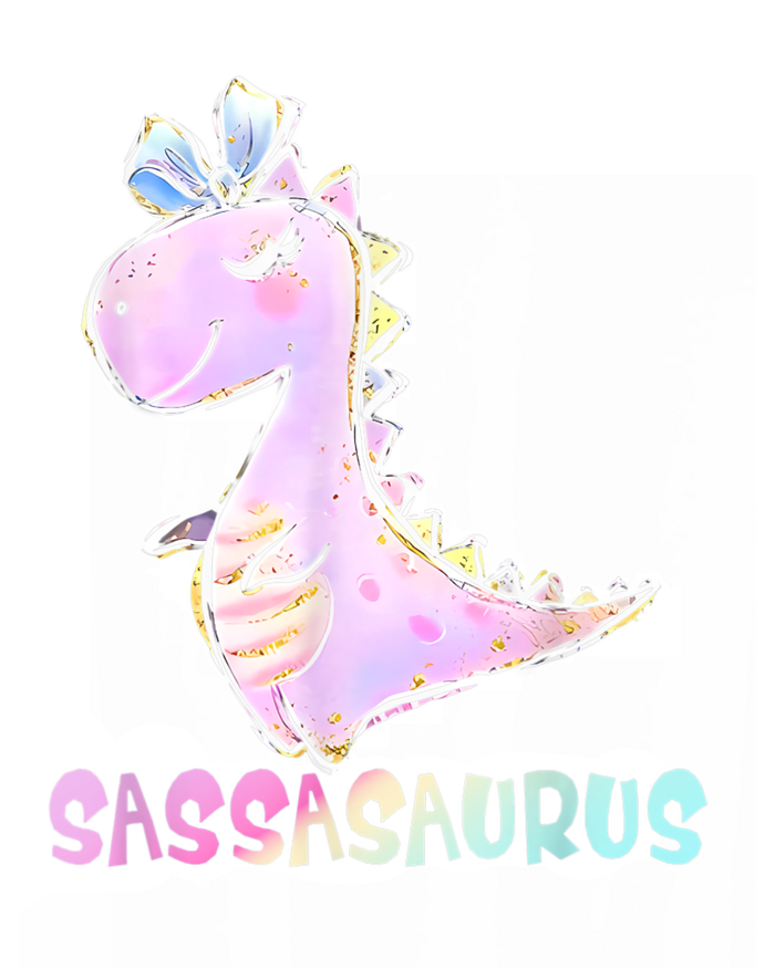 Sassasaurus Cute Dinosaur Funny Gifts For Women's Crop Top Tee