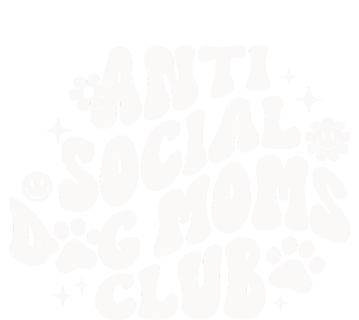 Anti Social Dog Moms Club Black T-Shirt