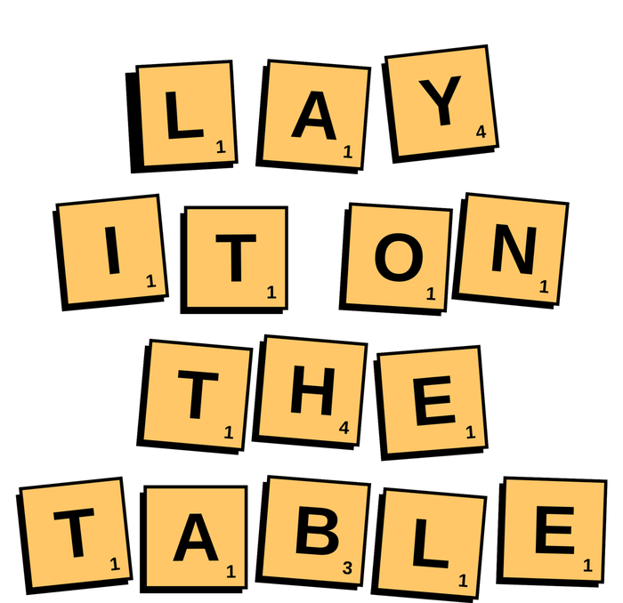 Lay It On The Table Motivational Quote Sustainable Knit Beanie