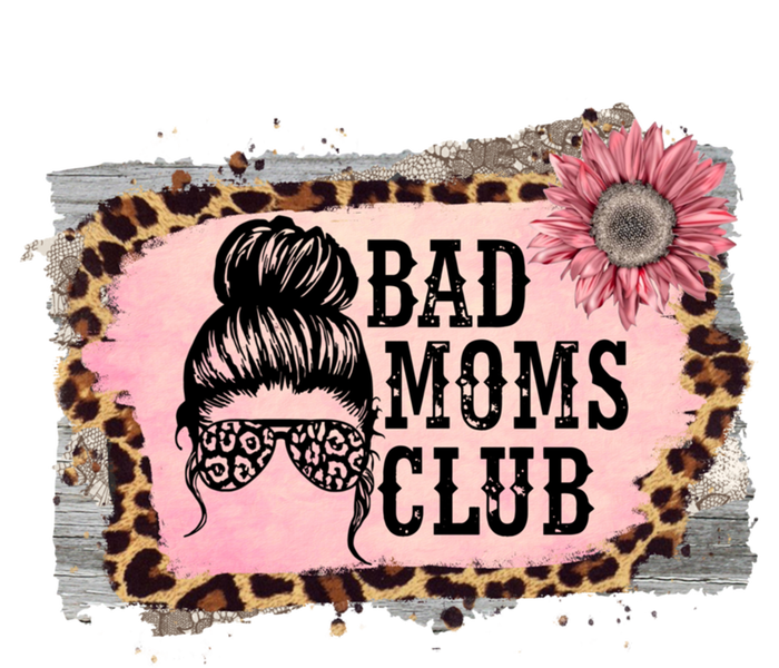 Bad Moms Club Member Funny Sarcastic Mom Friend Meaningful Gift Women's Flannel Pajama Set