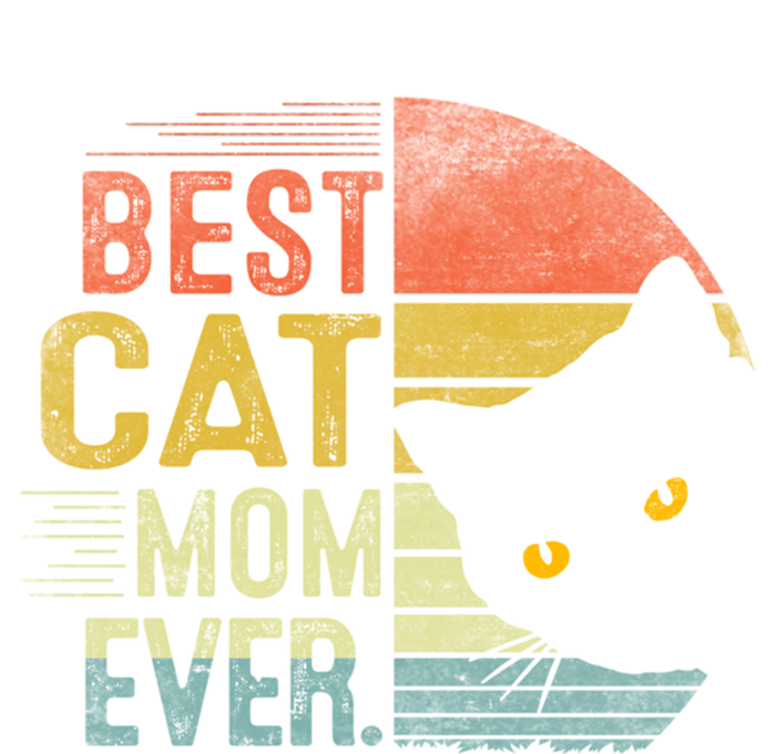 Best Cat Mom Ever Cute Mother's Day Cat Lovers Cat Mommy Great Gift Striped Beanie with Solid Band