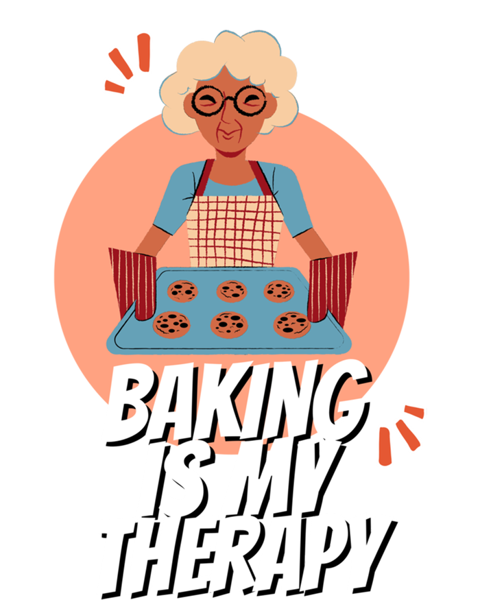 Funny Baking Is My Therapy Mom Cooking Bakers Baking Lover Gift Tall Hoodie