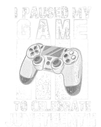 Funny Gaming Gift I Paused My Game To Celebrate Juneteenth Gift Pom Pom 12in Knit Beanie